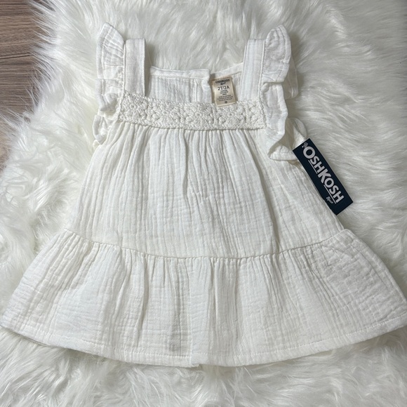 OshKosh B'gosh Cream Ruffle Dress - Picture 1 of 6